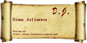 Dima Julianna névjegykártya